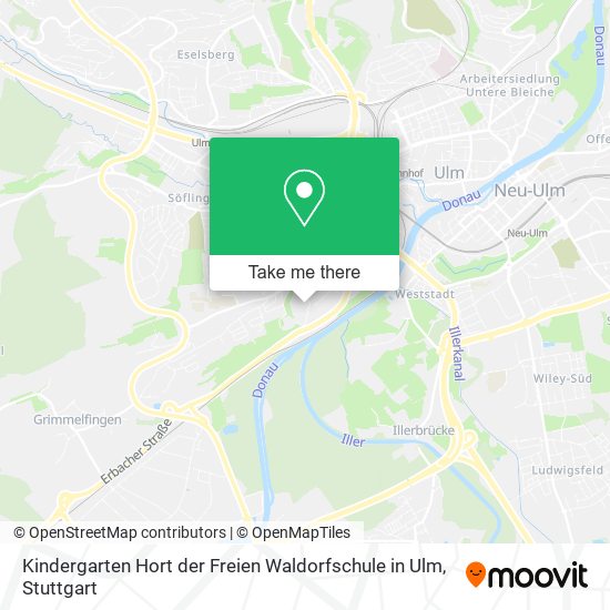 Kindergarten Hort der Freien Waldorfschule in Ulm map