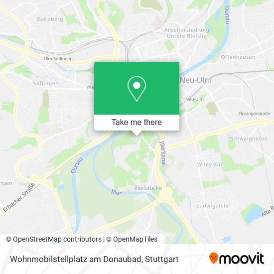 Карта Wohnmobilstellplatz am Donaubad