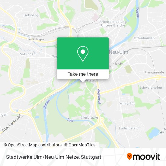 Карта Stadtwerke Ulm/Neu-Ulm Netze