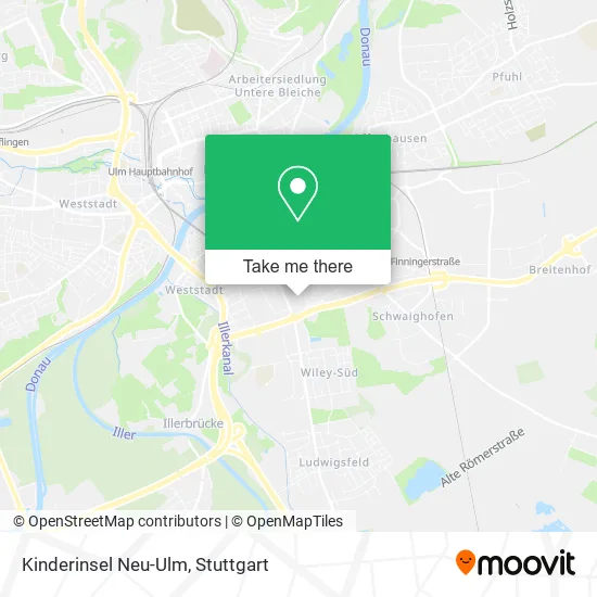 Карта Kinderinsel Neu-Ulm