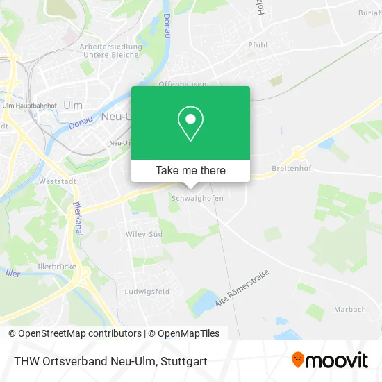 Карта THW Ortsverband Neu-Ulm