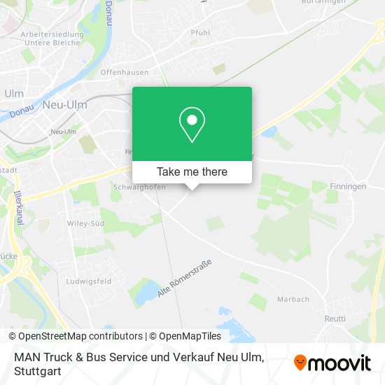 Карта MAN Truck & Bus Service und Verkauf Neu Ulm