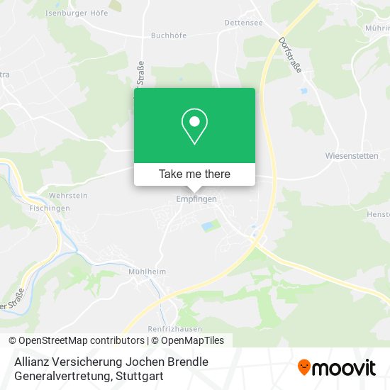 Карта Allianz Versicherung Jochen Brendle Generalvertretung