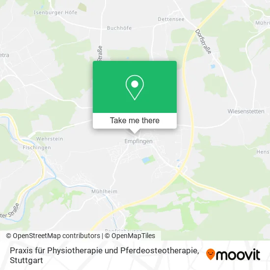 Карта Praxis für Physiotherapie und Pferdeosteotherapie