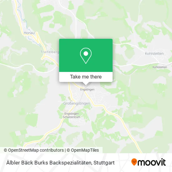 Карта Älbler Bäck Burks Backspezialitäten