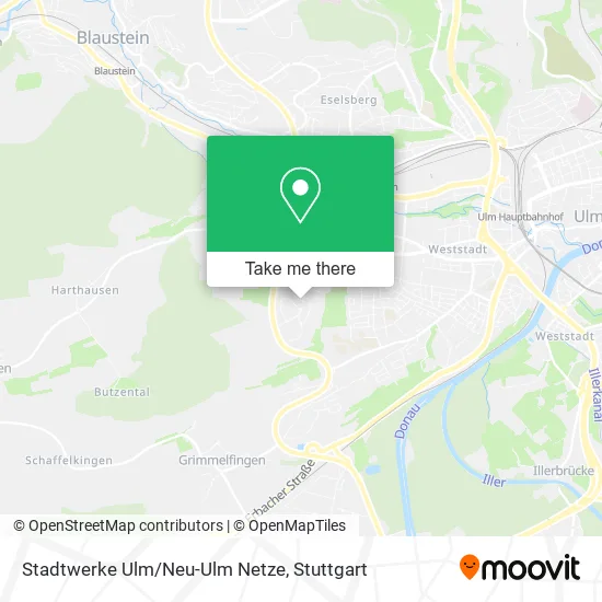 Карта Stadtwerke Ulm/Neu-Ulm Netze