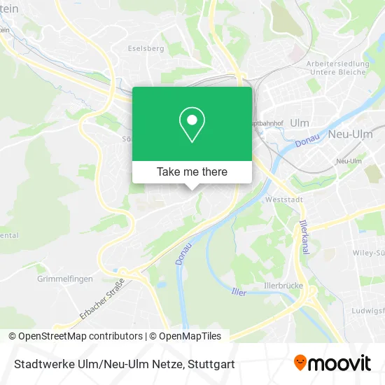 Карта Stadtwerke Ulm/Neu-Ulm Netze