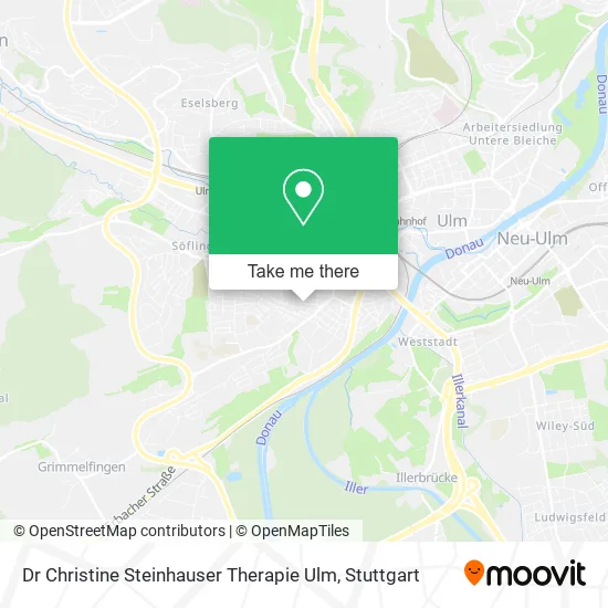 Карта Dr Christine Steinhauser Therapie Ulm