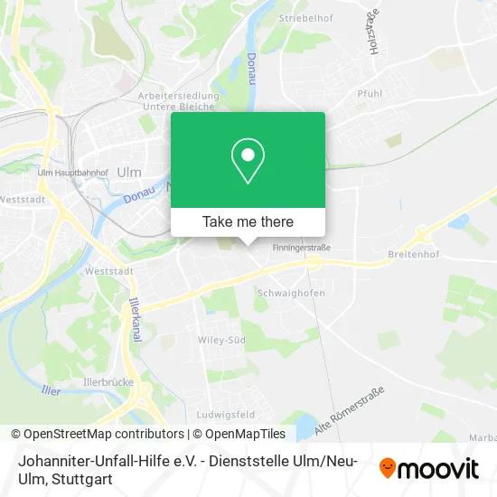 Карта Johanniter-Unfall-Hilfe e.V. - Dienststelle Ulm / Neu-Ulm