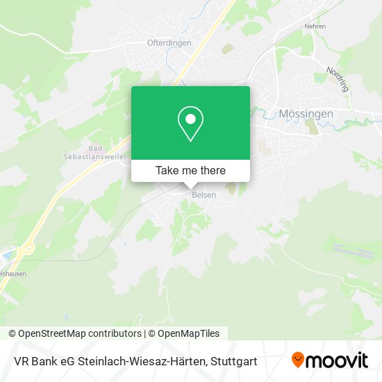 VR Bank eG Steinlach-Wiesaz-Härten map