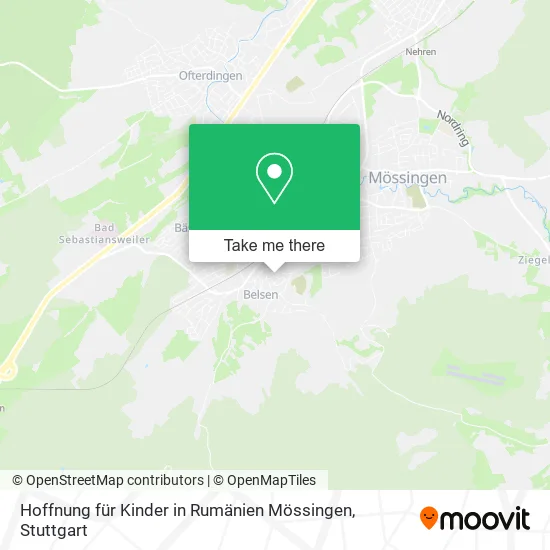 Карта Hoffnung für Kinder in Rumänien Mössingen