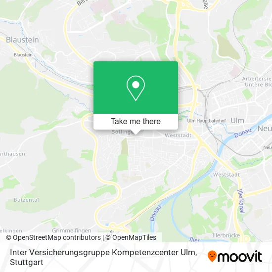 Карта Inter Versicherungsgruppe Kompetenzcenter Ulm
