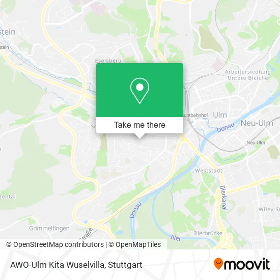 Карта AWO-Ulm Kita Wuselvilla
