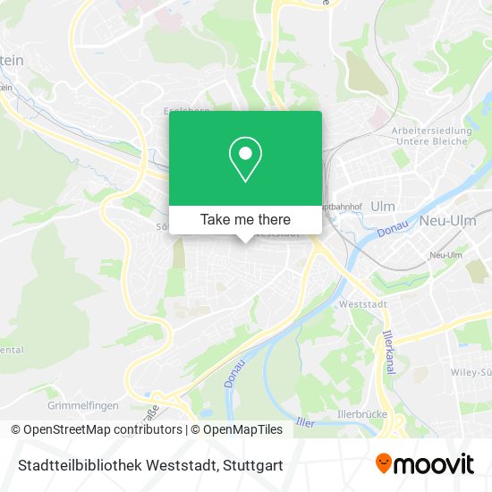 Stadtteilbibliothek Weststadt map