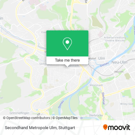 Secondhand Metropole Ulm map