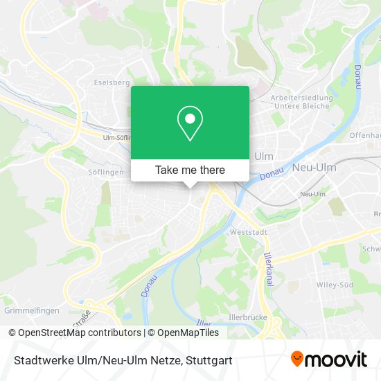 Карта Stadtwerke Ulm/Neu-Ulm Netze