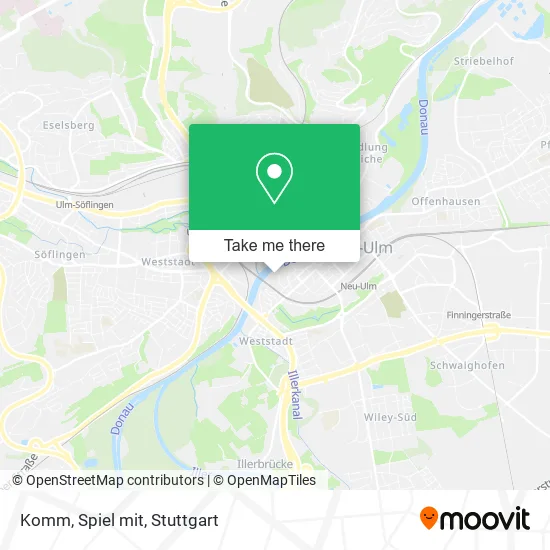 Карта Komm, Spiel mit