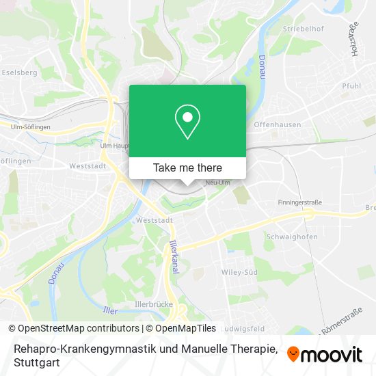 Карта Rehapro-Krankengymnastik und Manuelle Therapie