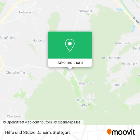 Карта Hilfe und Stütze Daheim