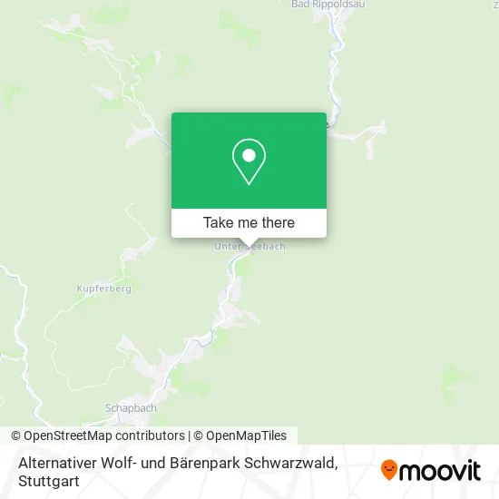 Карта Alternativer Wolf- und Bärenpark Schwarzwald