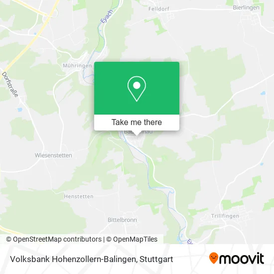 Карта Volksbank Hohenzollern-Balingen