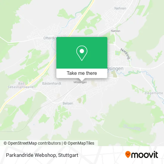 Parkandride Webshop map