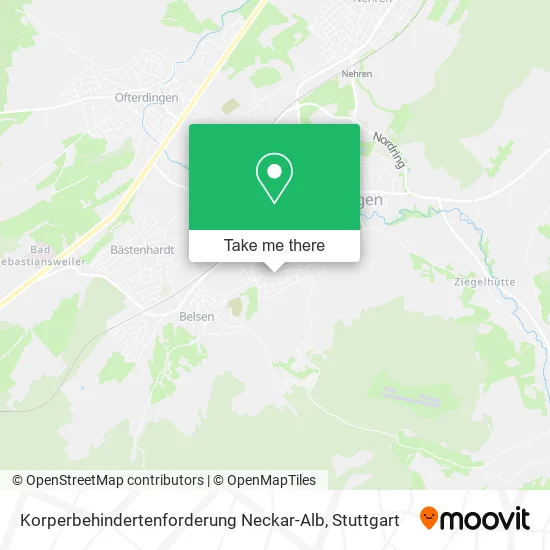 Карта Korperbehindertenforderung Neckar-Alb