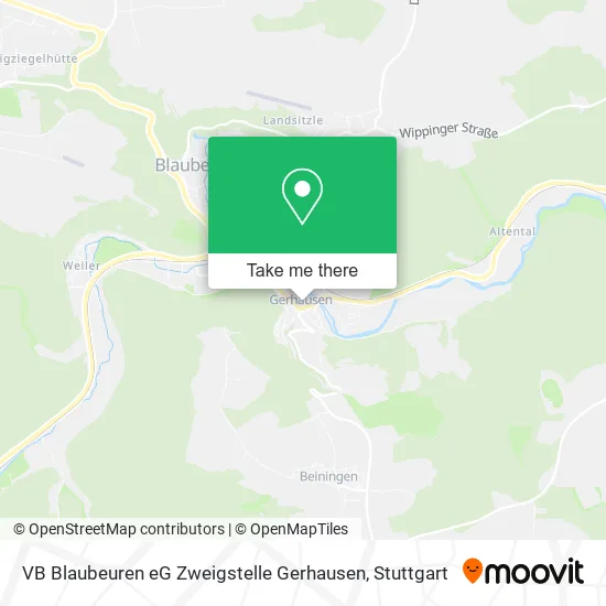 Карта VB Blaubeuren eG Zweigstelle Gerhausen