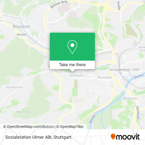 Карта Sozialstation Ulmer Alb