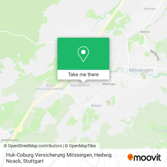 Карта Huk-Coburg Versicherung Mössingen, Hedwig Noack