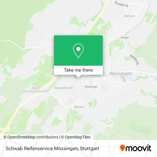 Карта Schwab Reifenservice Mössingen