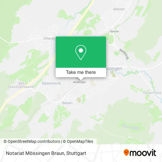 Карта Notariat Mössingen Braun