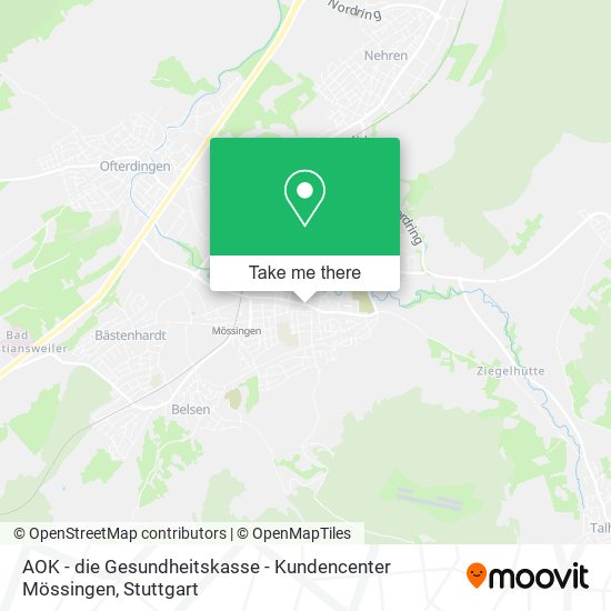 AOK - die Gesundheitskasse - Kundencenter Mössingen map