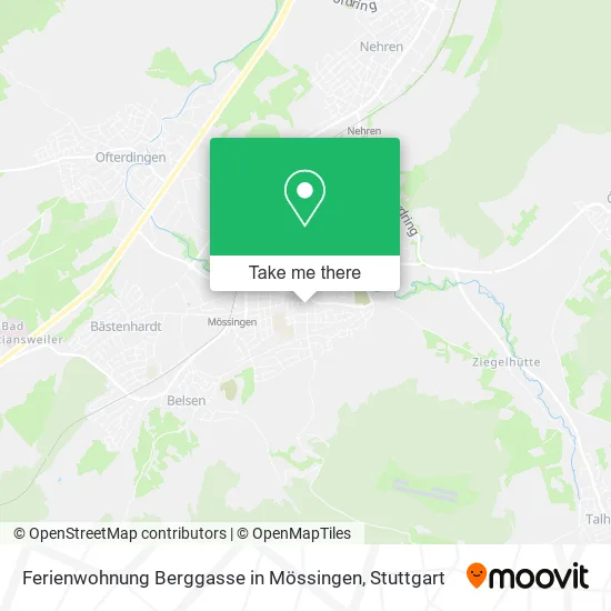 Карта Ferienwohnung Berggasse in Mössingen