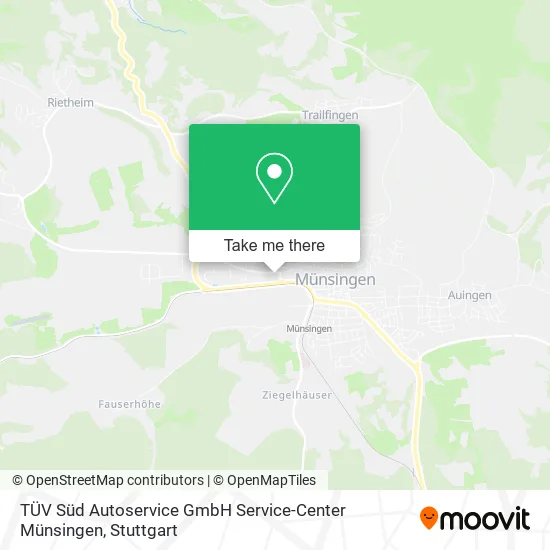 Карта TÜV Süd Autoservice GmbH Service-Center Münsingen