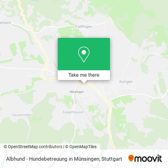 Карта Albhund - Hundebetreuung in Münsingen