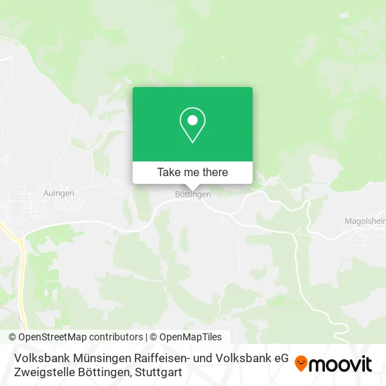 Карта Volksbank Münsingen Raiffeisen- und Volksbank eG Zweigstelle Böttingen