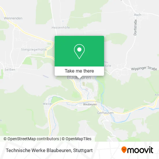 Карта Technische Werke Blaubeuren