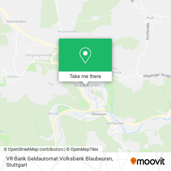 VR-Bank Geldautomat Volksbank Blaubeuren map