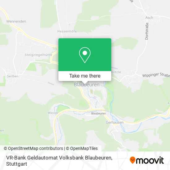 Карта VR-Bank Geldautomat Volksbank Blaubeuren