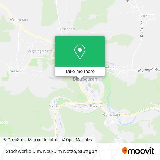 Карта Stadtwerke Ulm/Neu-Ulm Netze