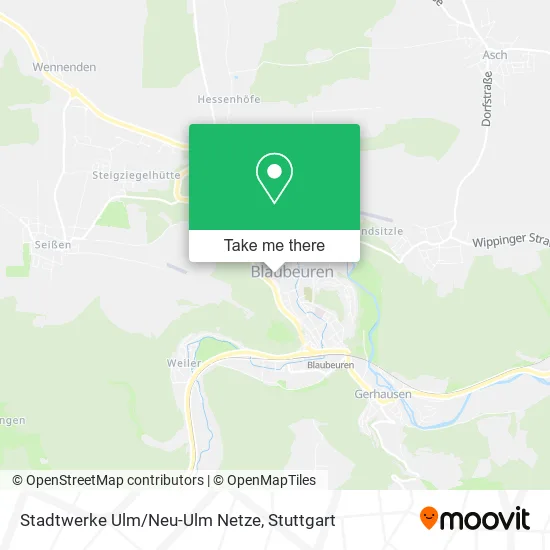 Stadtwerke Ulm/Neu-Ulm Netze map