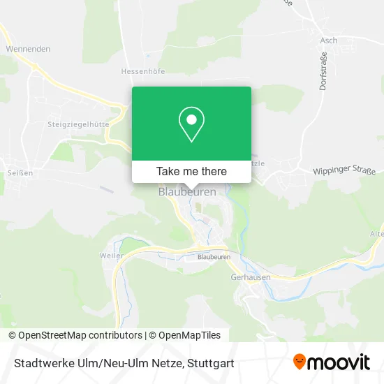Stadtwerke Ulm/Neu-Ulm Netze map
