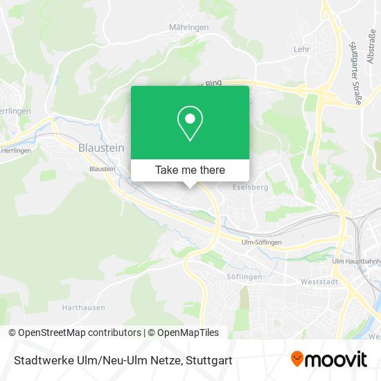 Карта Stadtwerke Ulm/Neu-Ulm Netze