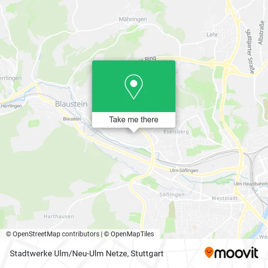 Карта Stadtwerke Ulm/Neu-Ulm Netze