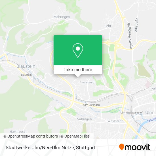 Карта Stadtwerke Ulm/Neu-Ulm Netze