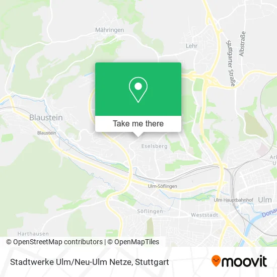 Карта Stadtwerke Ulm/Neu-Ulm Netze