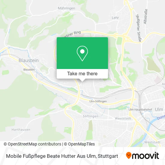 Карта Mobile Fußpflege Beate Hutter Aus Ulm