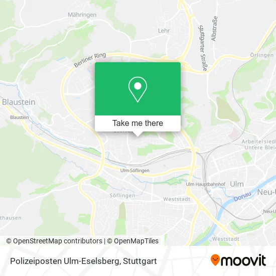 Карта Polizeiposten Ulm-Eselsberg
