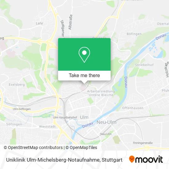 Карта Uniklinik Ulm-Michelsberg-Notaufnahme